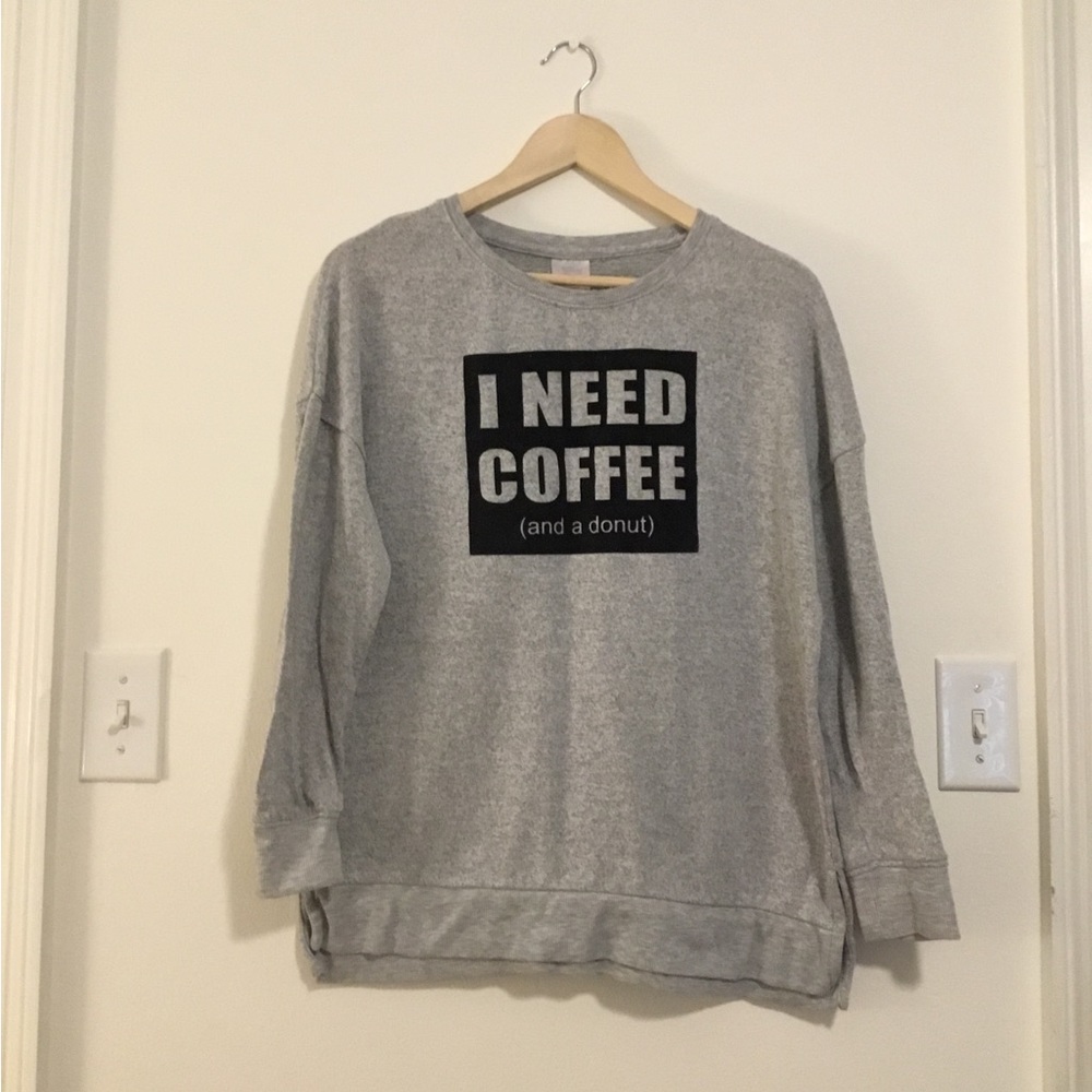 SECRET TREASURES I need coffee (and a donut) sleep shirt.